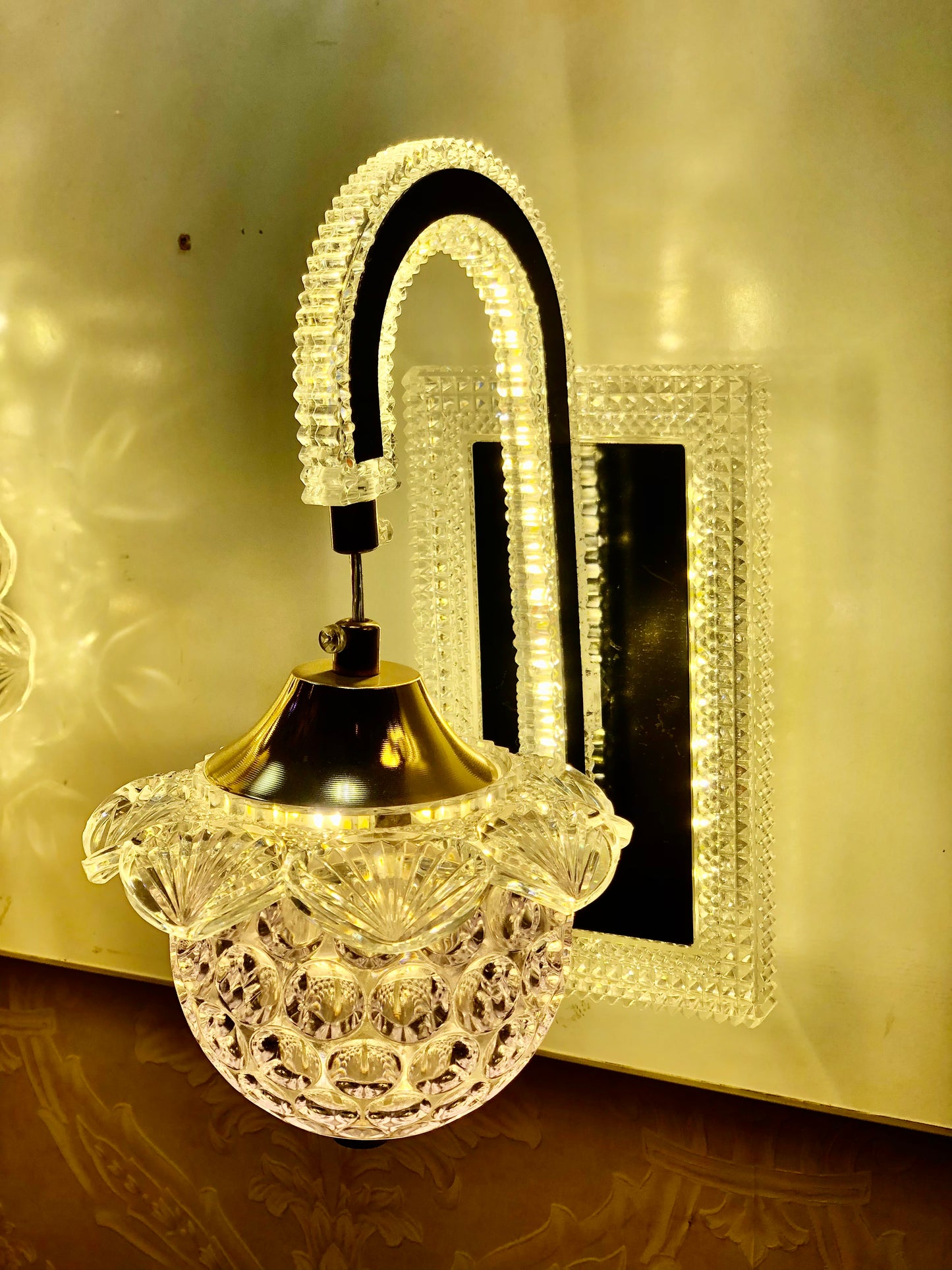 SKU : 412- Triple light crystal Wall light (m2)