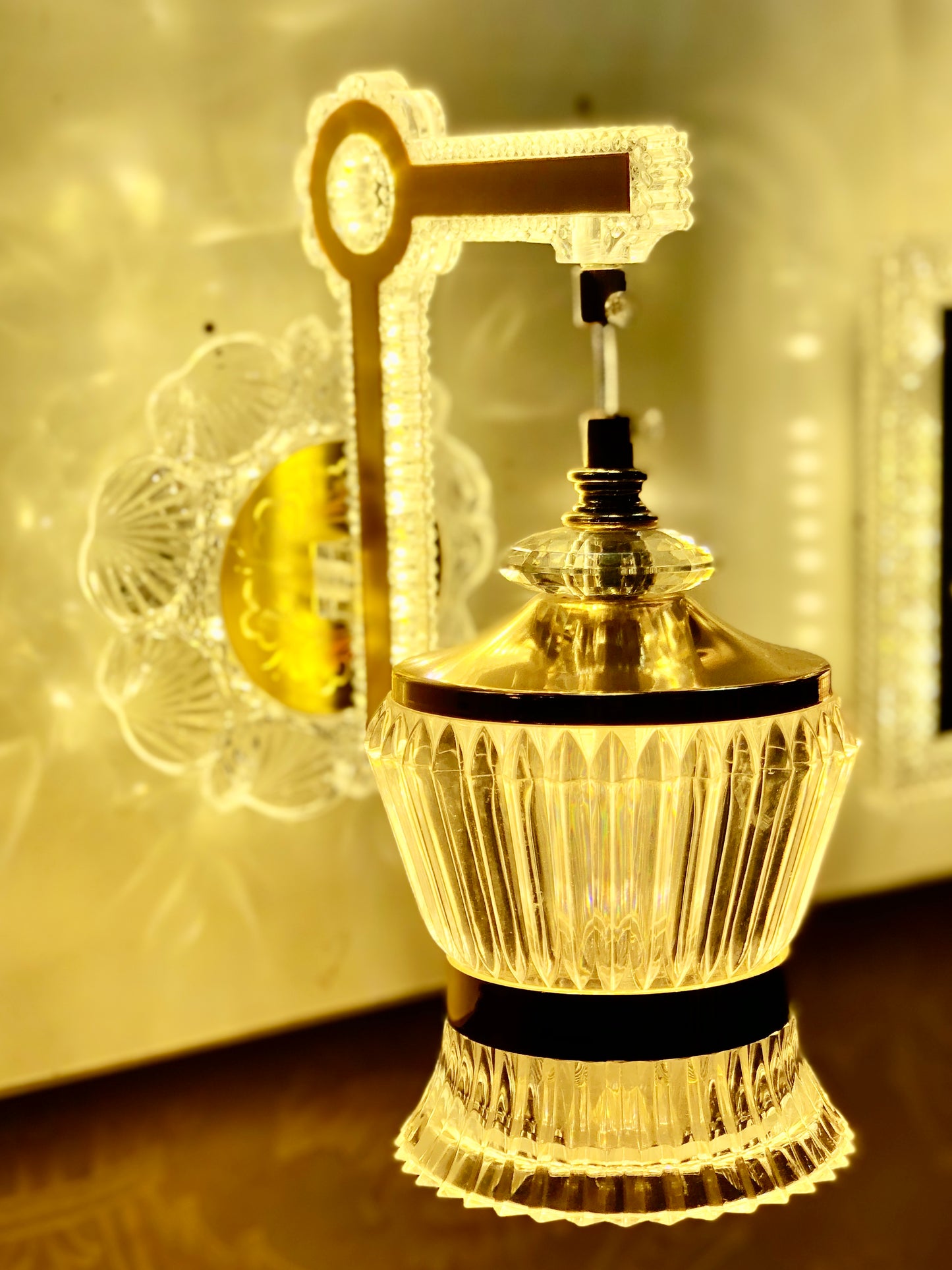 SKU : 411- Triple light crystal Wall light