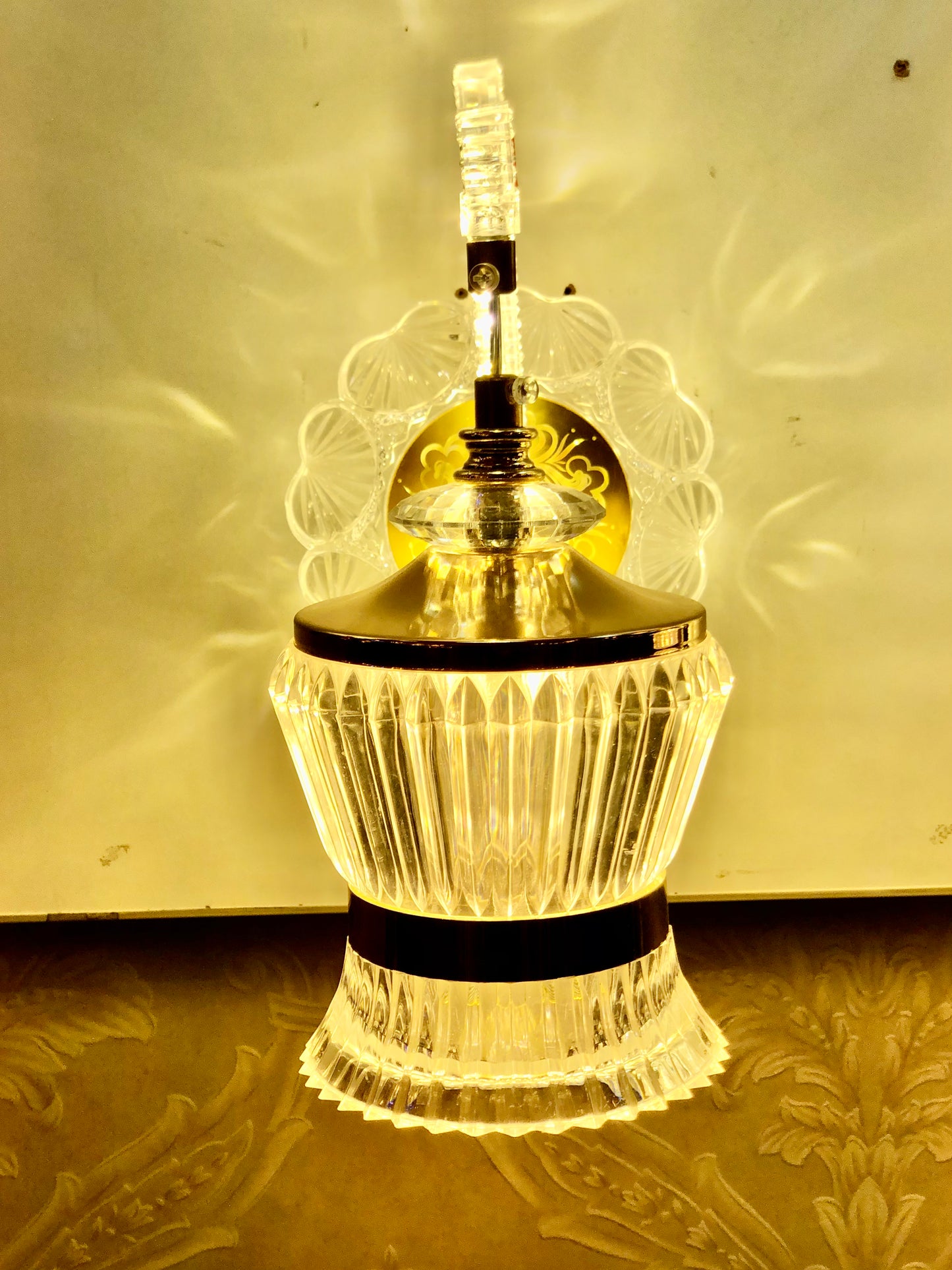 SKU : 411- Triple light crystal Wall light