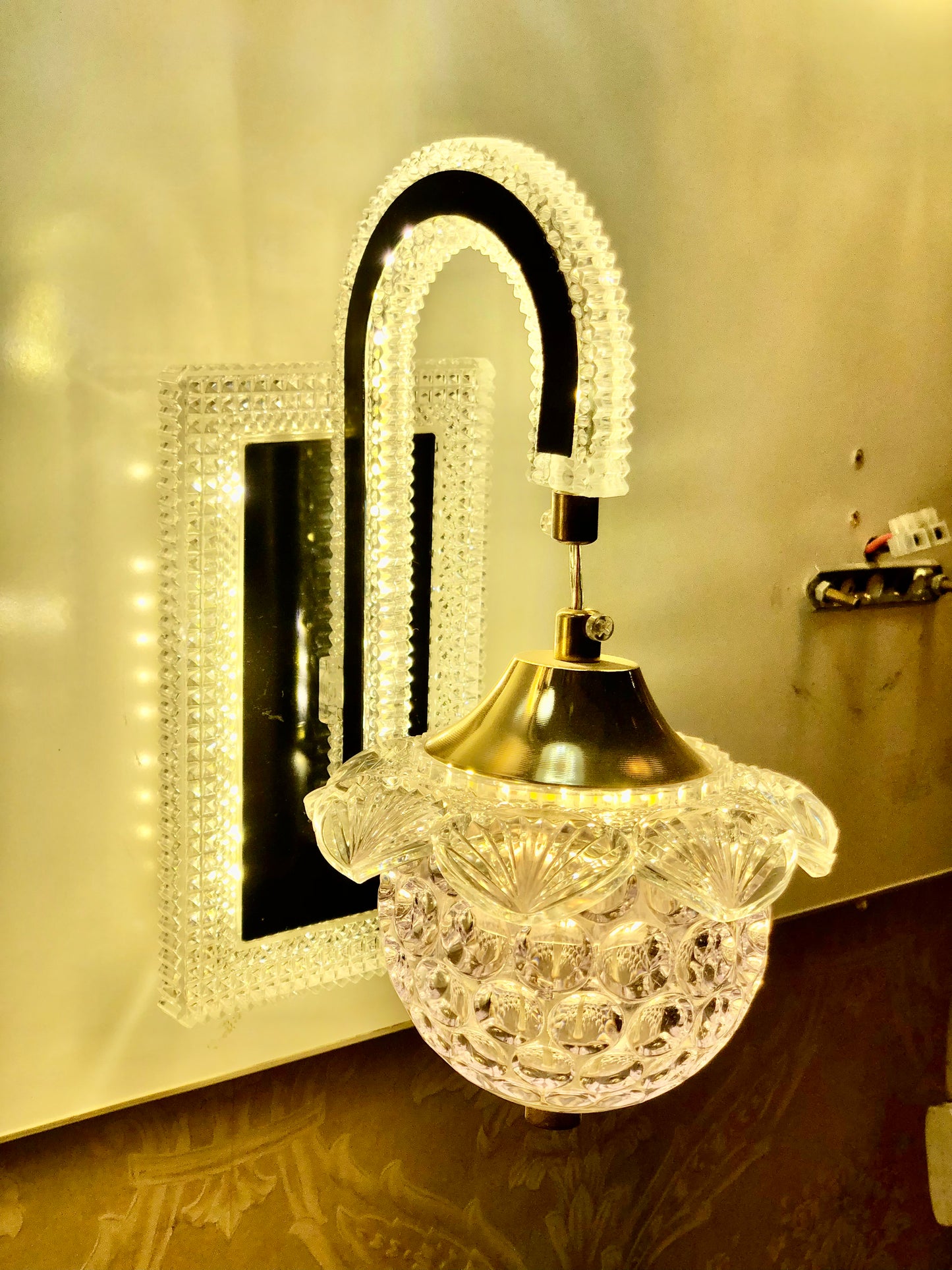 SKU : 412- Triple light crystal Wall light (m2)