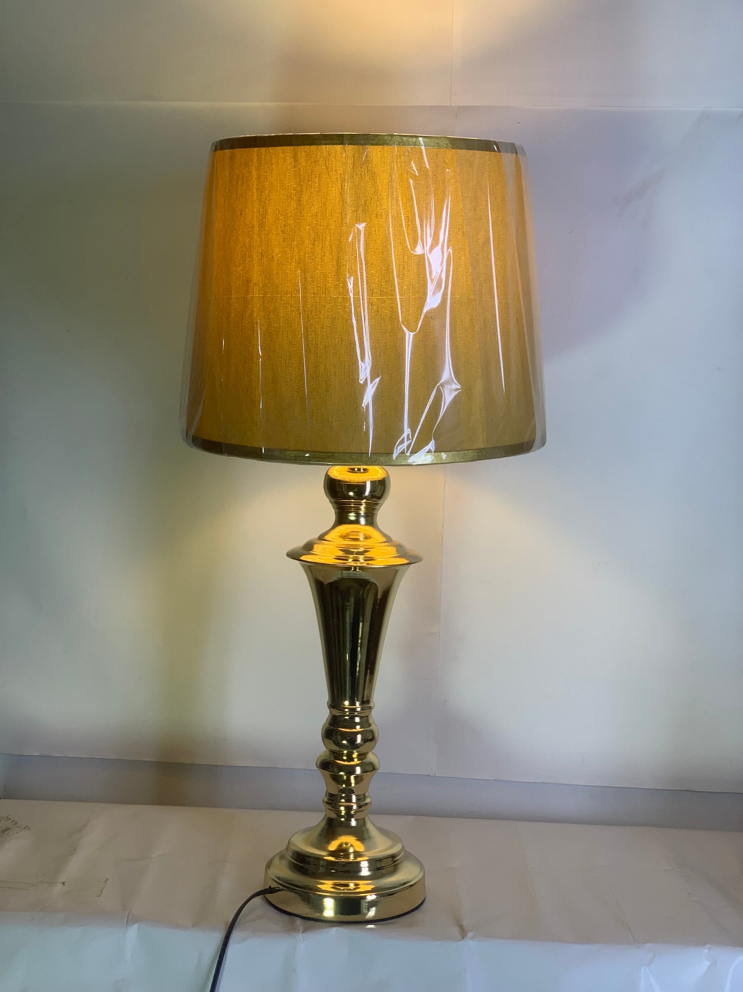 SKU : 015 -Luxurious Golden color Metallic Big Size Table lamps
