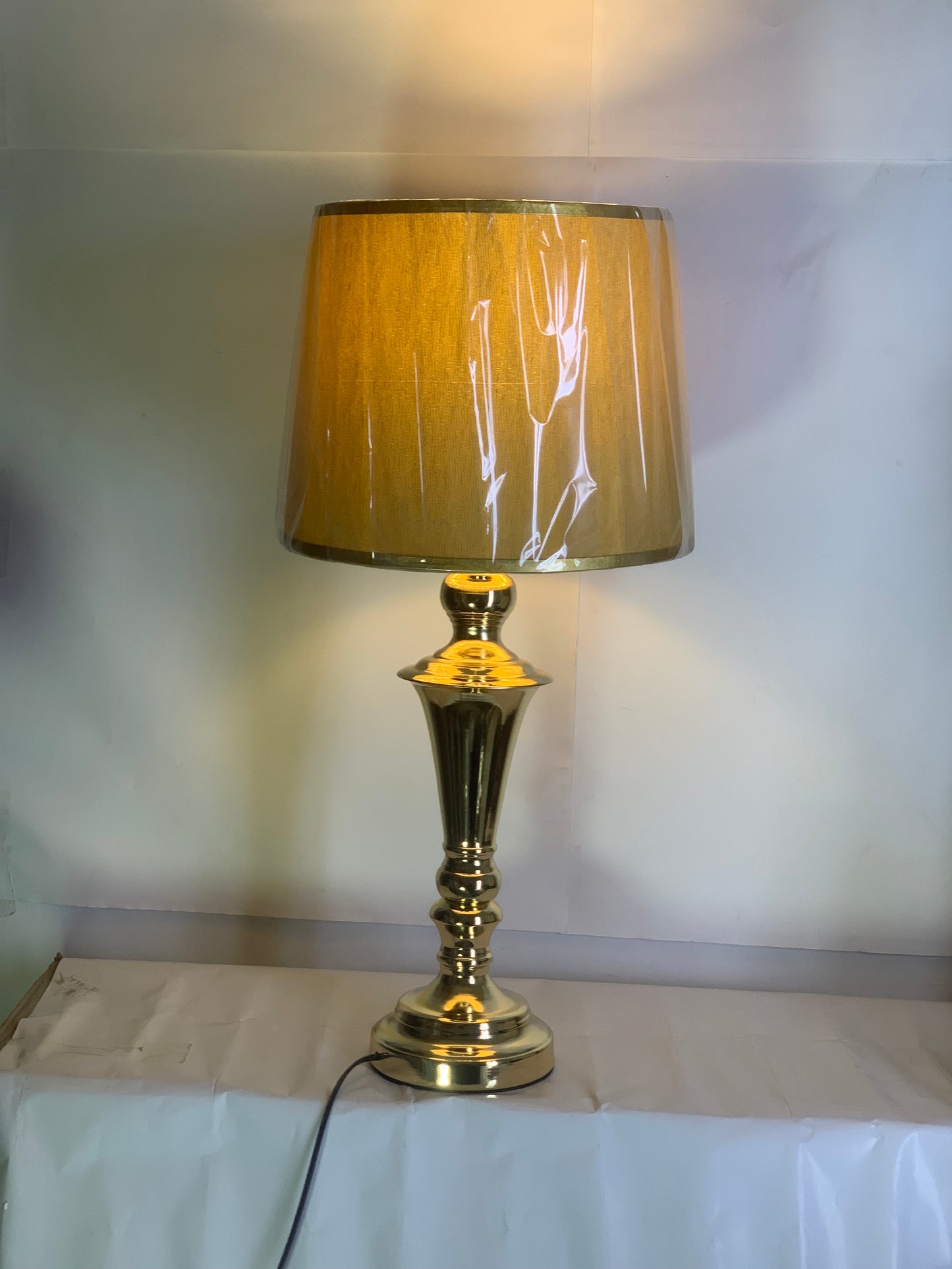 SKU : 015 -Luxurious Golden color Metallic Big Size Table lamps