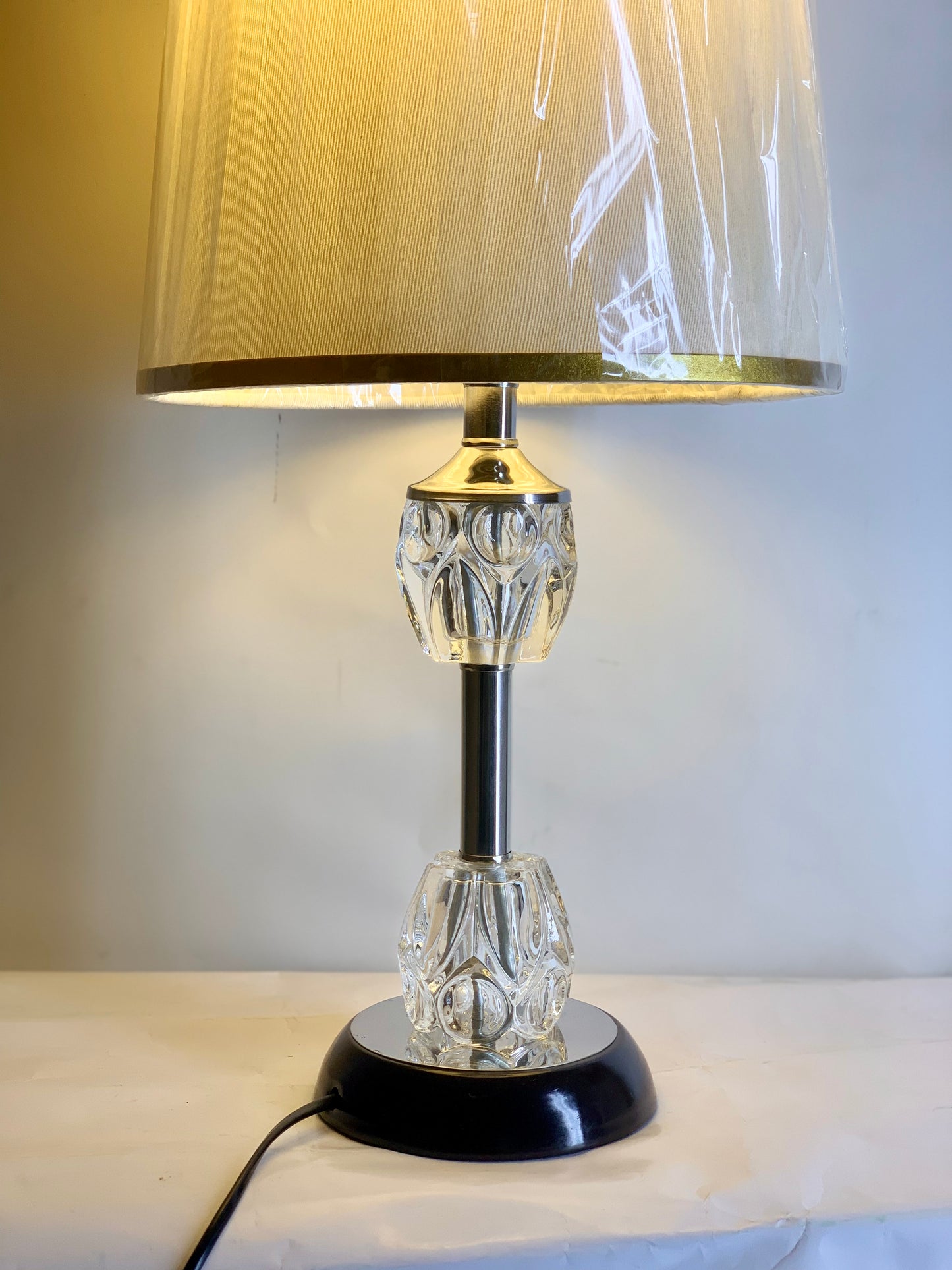 SKU : 010 - Double Crystal Metallic Lamp pair