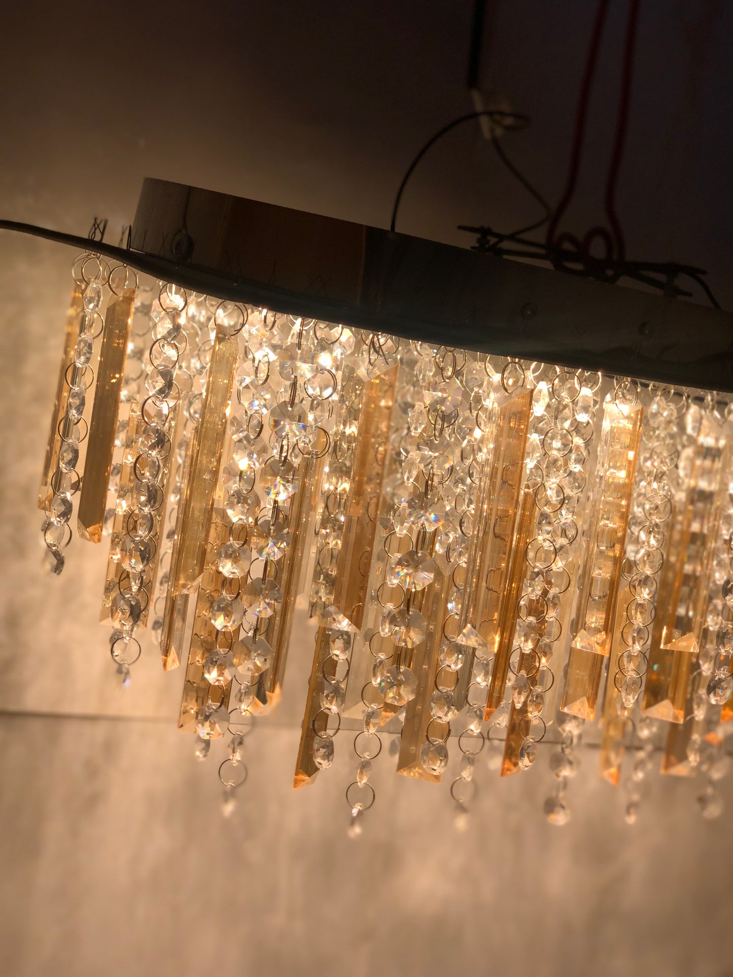 SKU: 323-Ceiling crystal chandelier golden