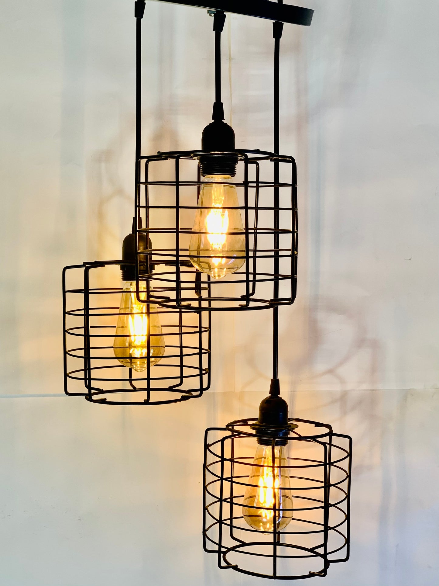 SKU: 330-Lantern Cage Metallic Hanging Light