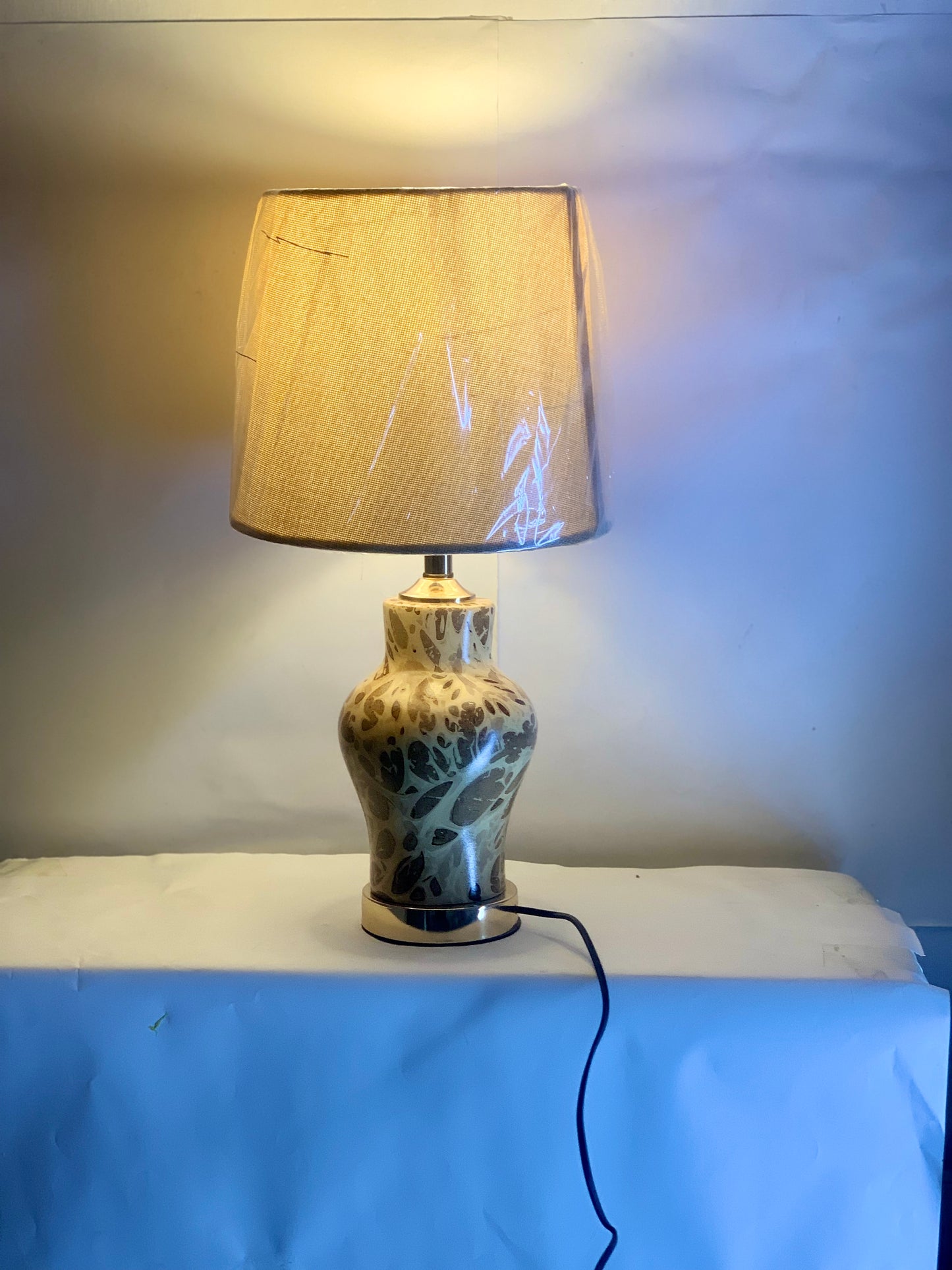 SKU : 026 -Ceramic Medium size Spotted Table lamps