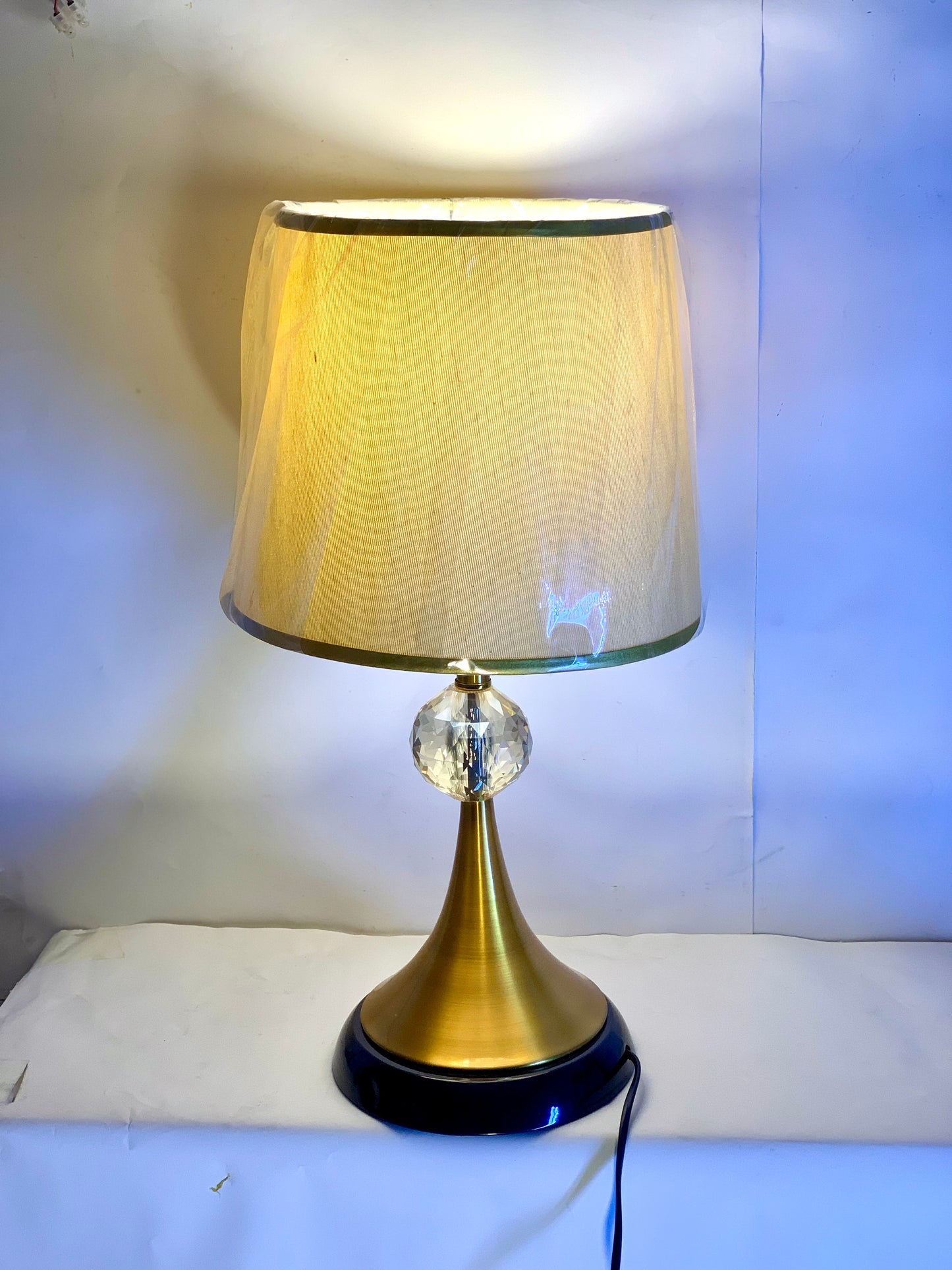 SKU : 006 - Royal Crystal cone Golden table lamp pair