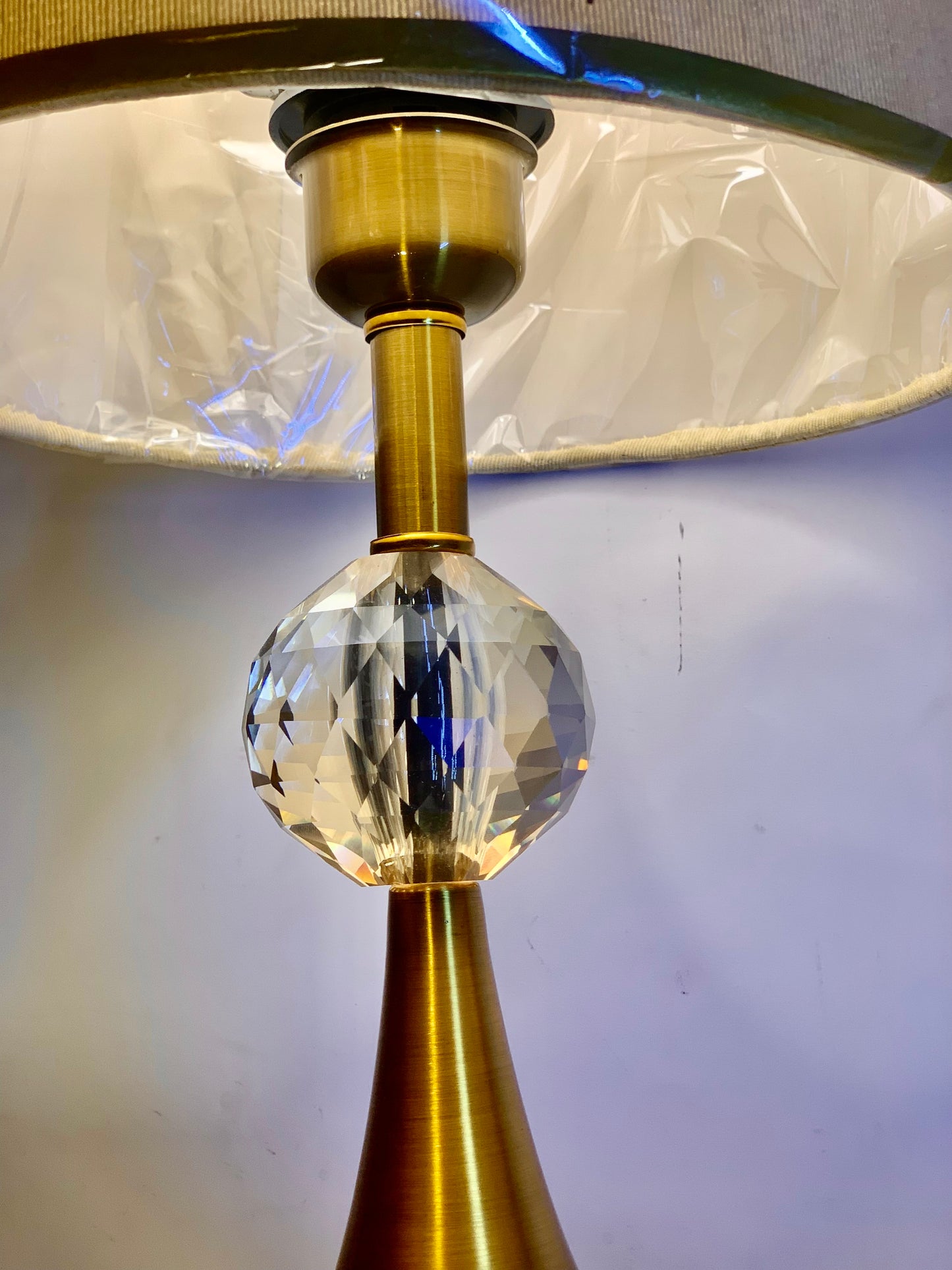 SKU : 006 - Royal Crystal cone Golden table lamp pair