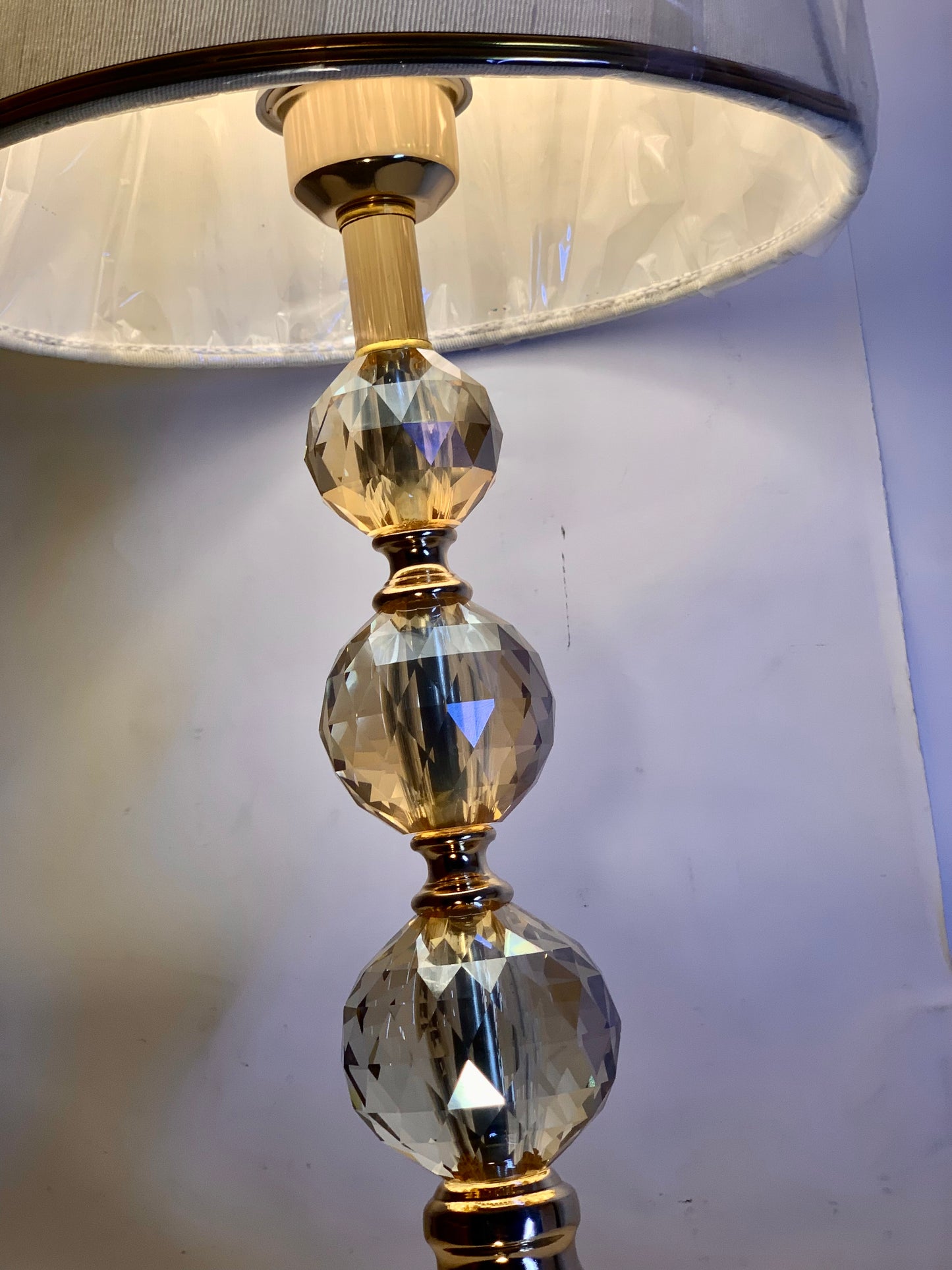 SKU : 006 - Royal 3 Crystal Golden table lamp pair