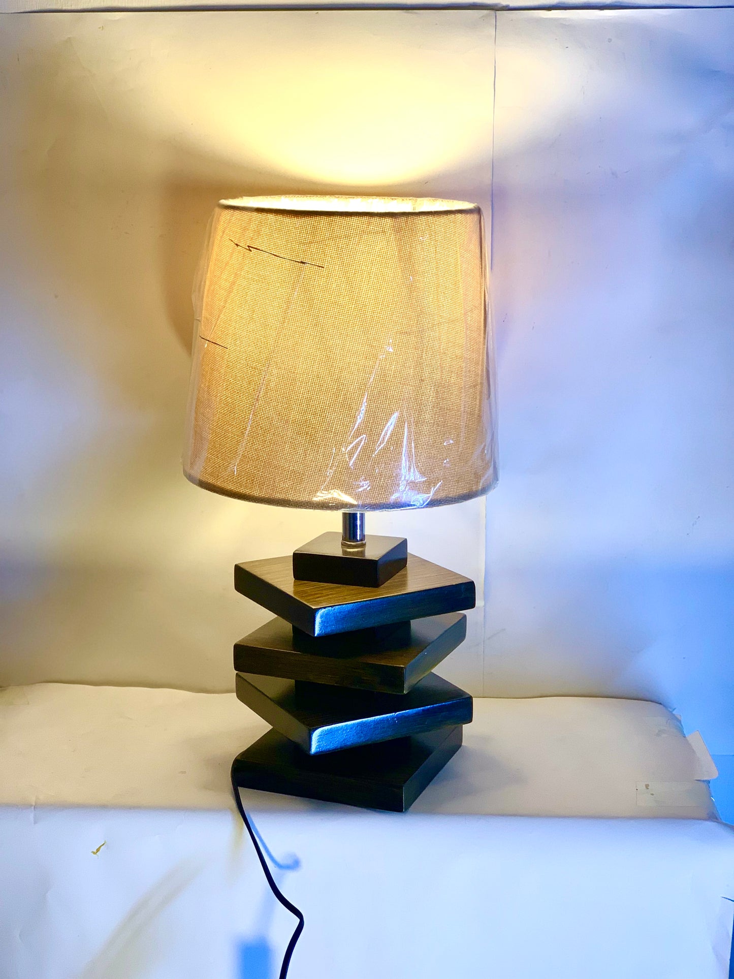 SKU : 002 - Wooden Plates Table lamp Pair
