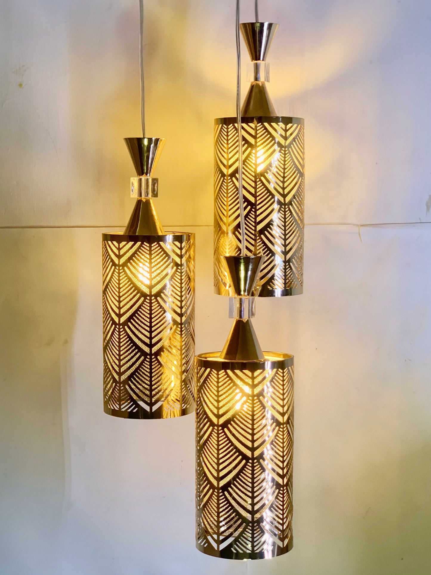 SKU: 342- Golden Metal double glass hanging light