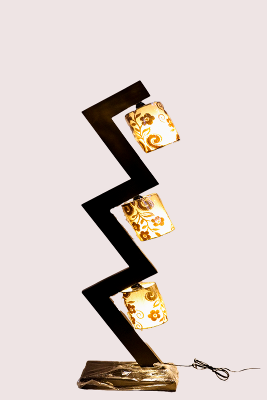 SKU : 110- Zig Zag three shade Floor lamp