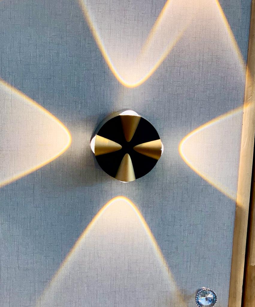 SKU : 406- Golden Four way Cob Waterproof Wall light | Up down water proof light