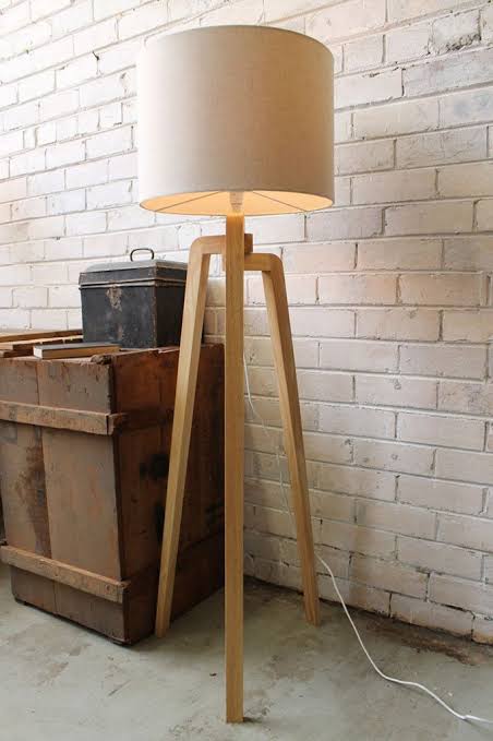 SKU : 137(c)- Wooden Tripod  Floor lamp