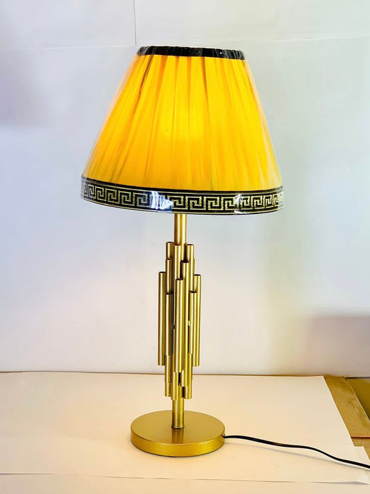 SKU : 033- Pipe Metallic Golden Table Lamp (Pair)