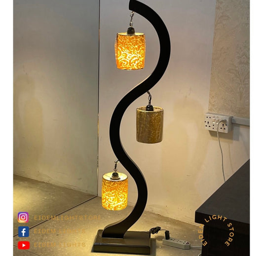 SKU : 107 - 'S' Type Triple Shade  Floor lamp