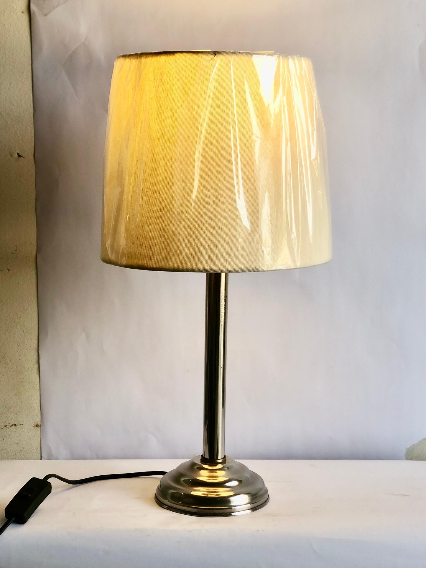 ⚡ Mega Table Lamps Sale - Up to 60% OFF - Silver Metal Straight Table lamp (Pair)⚡
