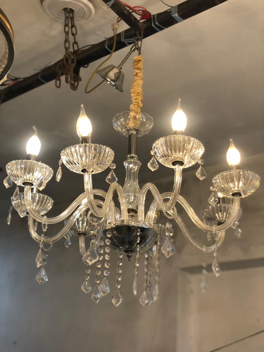 ⚡ Mega Chandeliers Sale – Up to 60% OFF – Candle Glass White Chandelier  ⚡