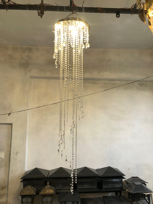 ⚡ Mega Chandeliers Sale – Up to 60% OFF – 4.5FT Long Crystal Saree Chandelier  ⚡