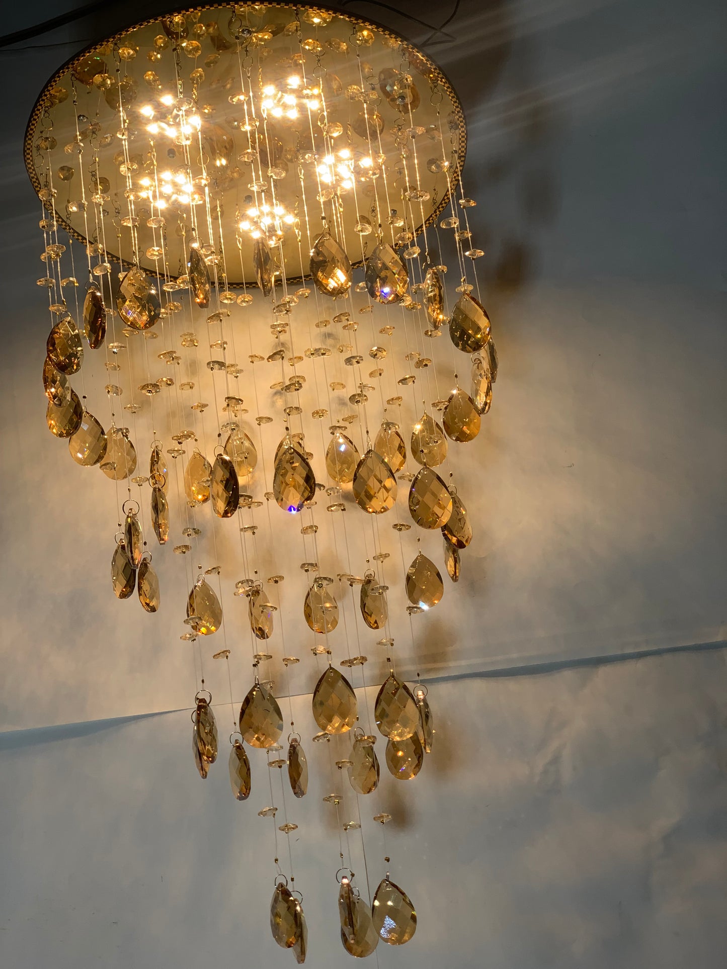 SKU: 303- Golden Crystal chandelier