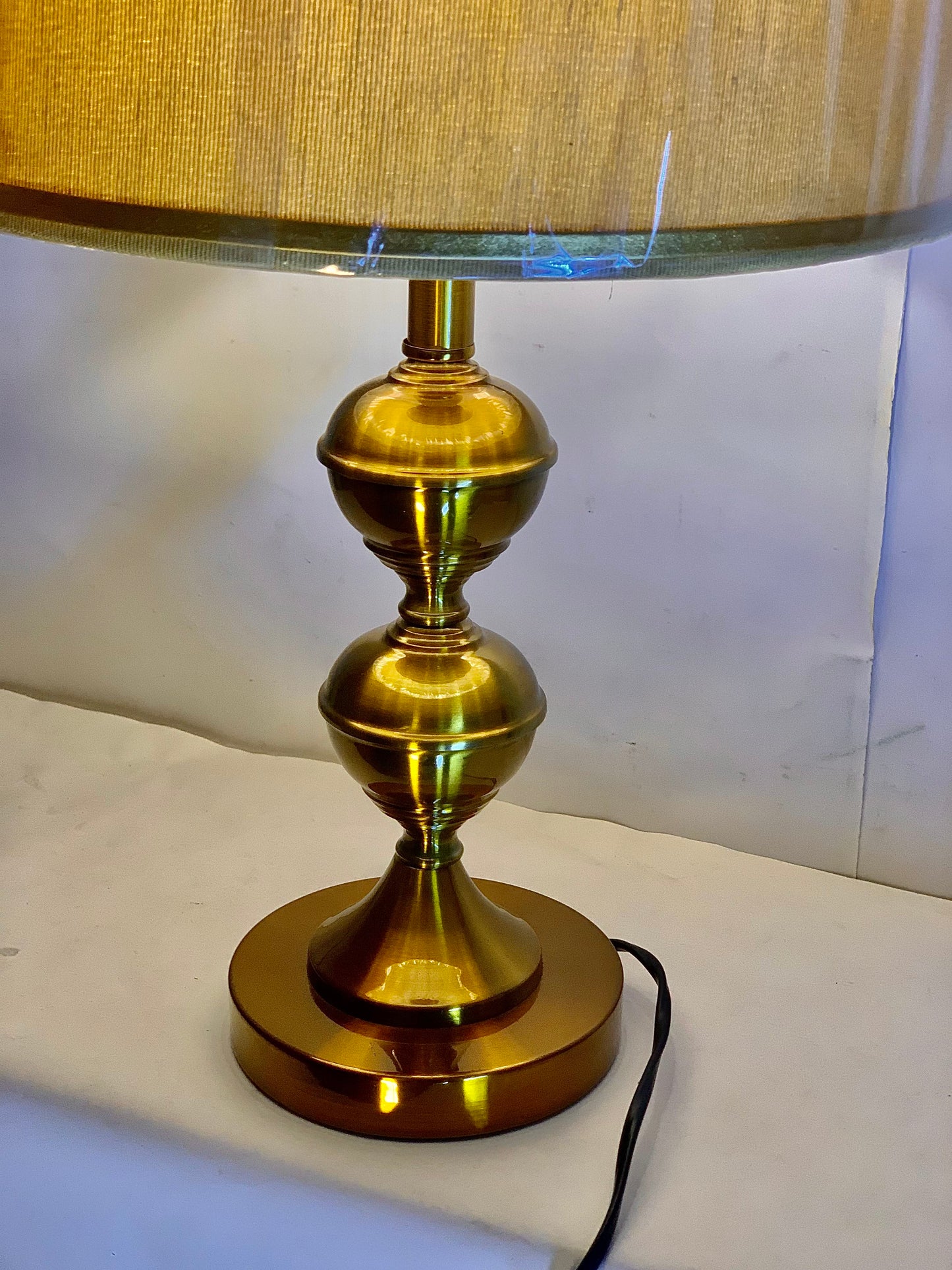 SKU: 001 - Brass Coated Metal lamp (pair)