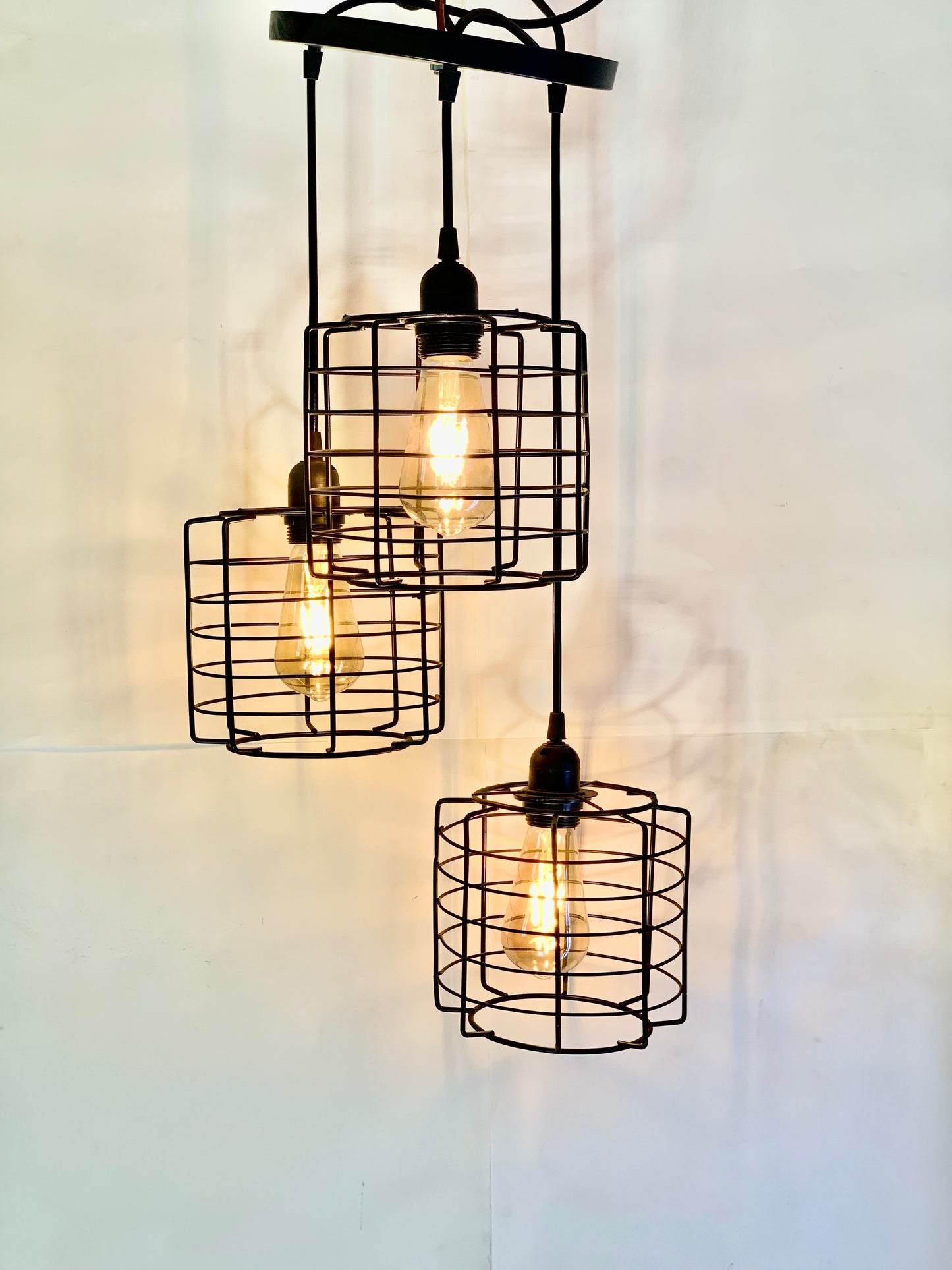 SKU: 330-Lantern Cage Metallic Hanging Light
