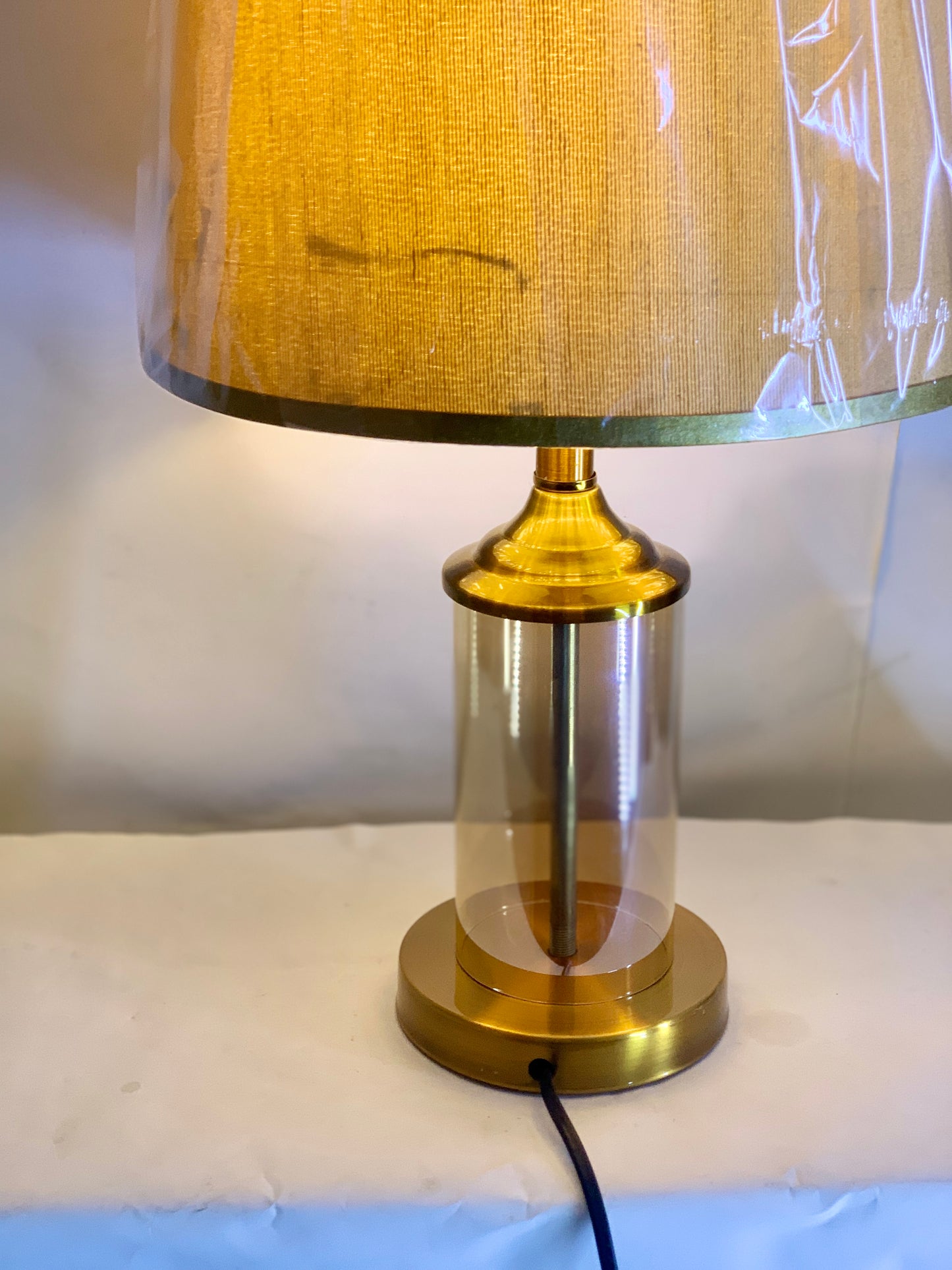 SKU : 014 -Luxurious Golden color  Metallic  glass Table lamps