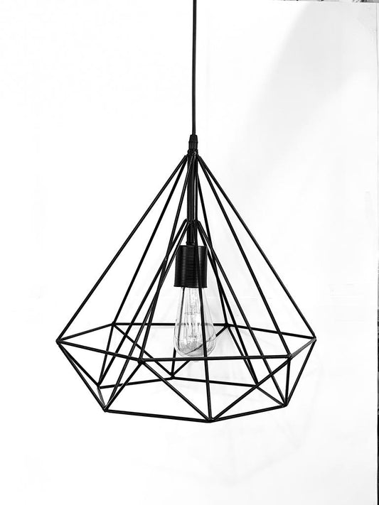 SKU: 332-Diamond Cage Metallic Hanging Light XL