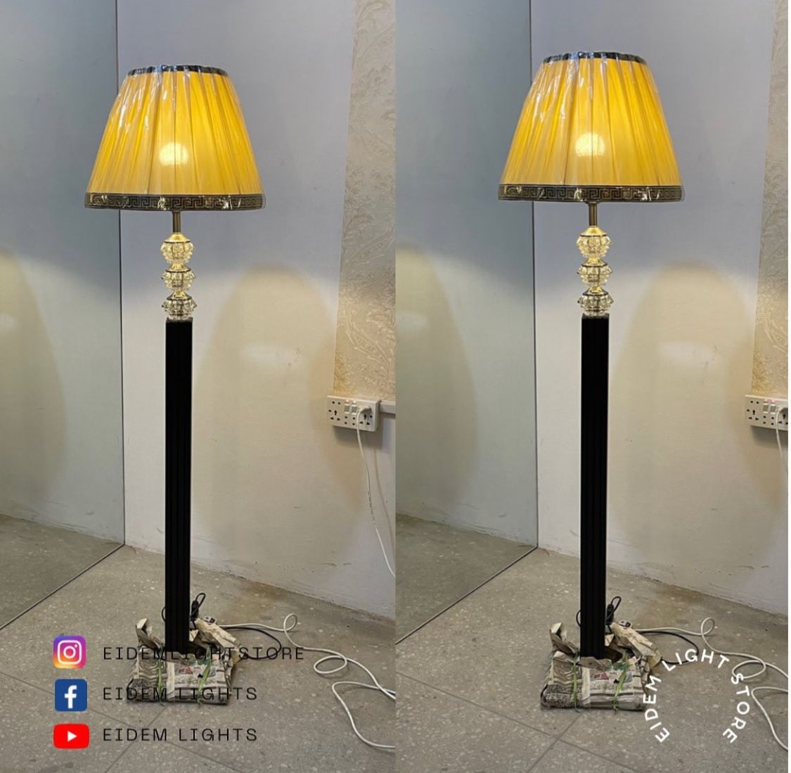 SKU : 131 - Crystal straight  Floor lamp