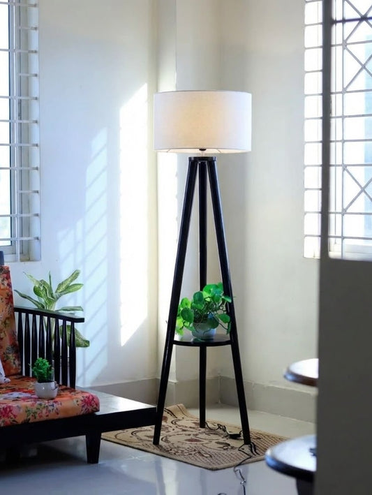 SKU : 101(h)- Tripod Rack Dark Brown floor lamp